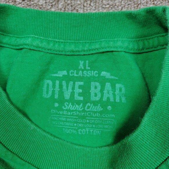 DIVE BAR T-Shirt Men XL Green O'BANNONS IRISH PUB Telluride Colorado Americana - Picture 3 of 8